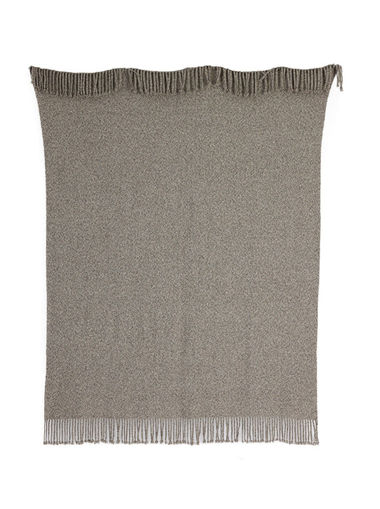 Kulsi Collection - Pima Cotton & Undyed Baby Alpaca - Graphite Throw