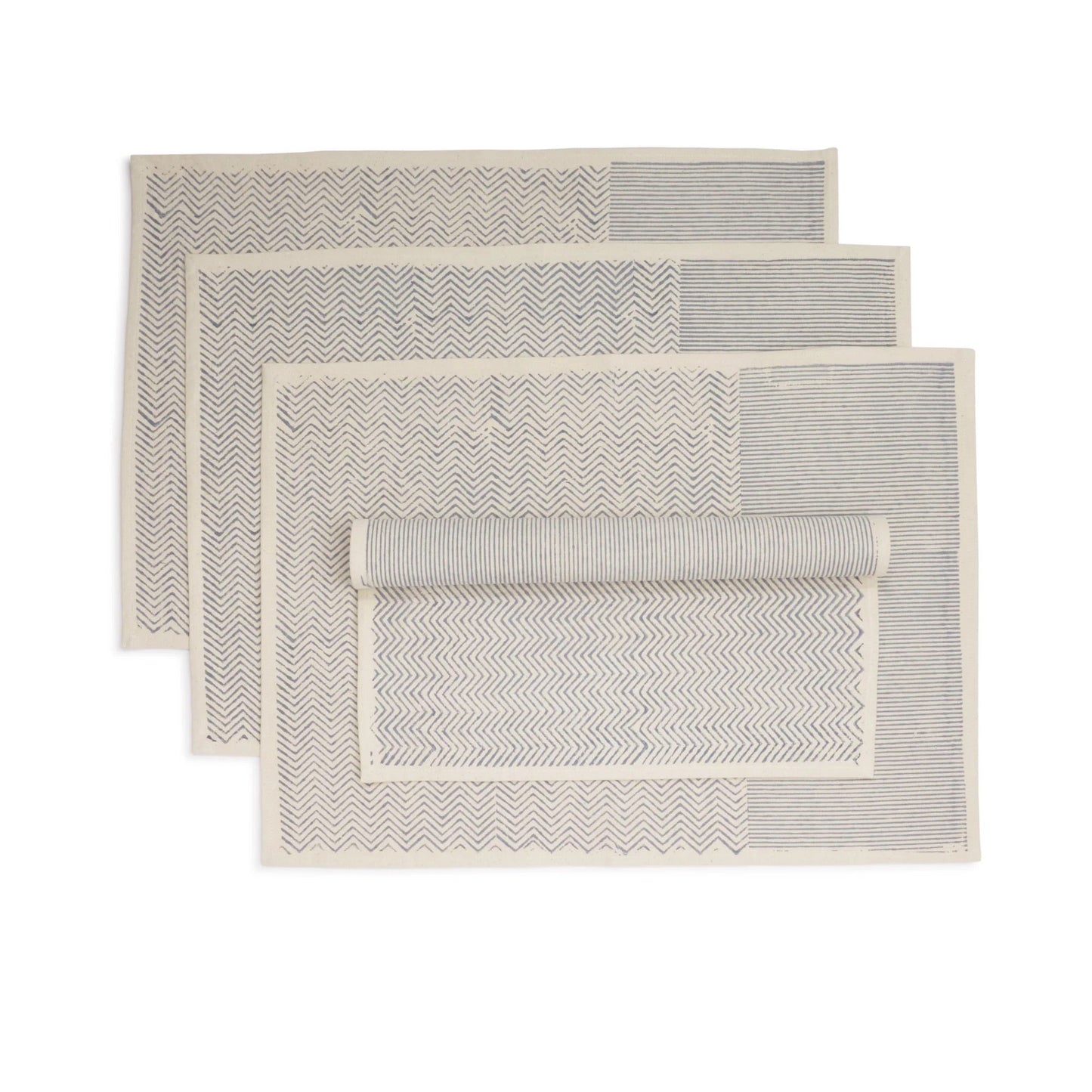 Hand Block Printed Cotton Napkins, Set of 4 | 18″×18″ | Fair trade | Axis