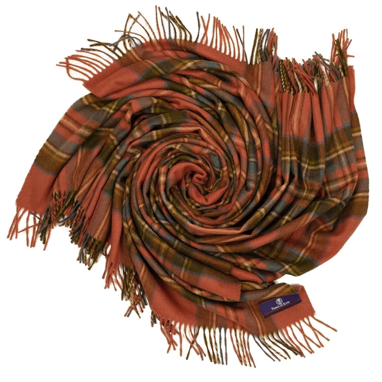 Prince of Scots Merino Wool Throw - Antique Royal Stewart