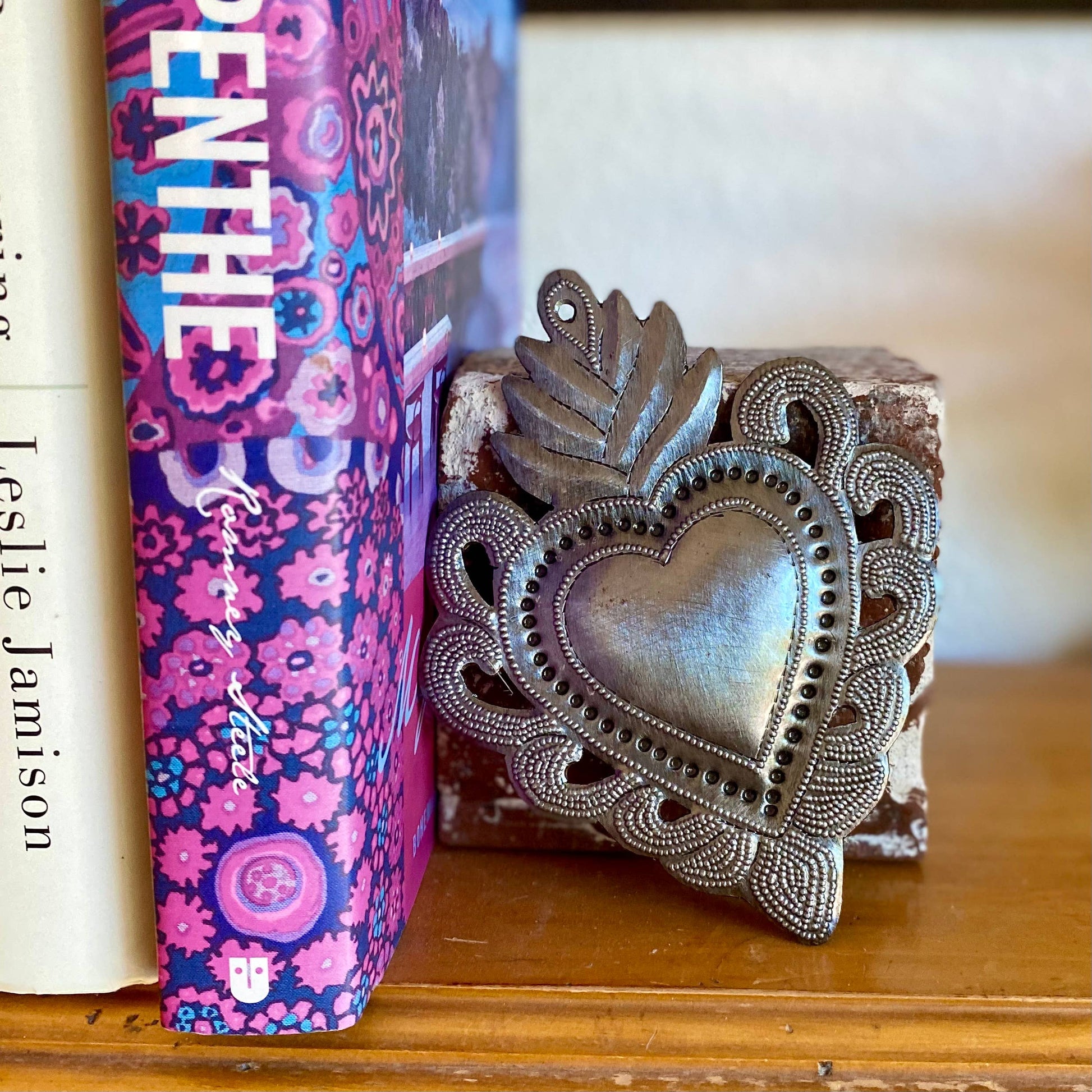 Sacred Heart, Wall Decor,Handmade Metal Haiti 6" x 4.25"