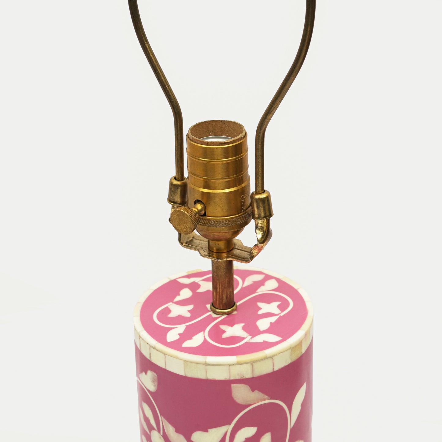 Floral Vines Bone Inlay Table Lamp Base