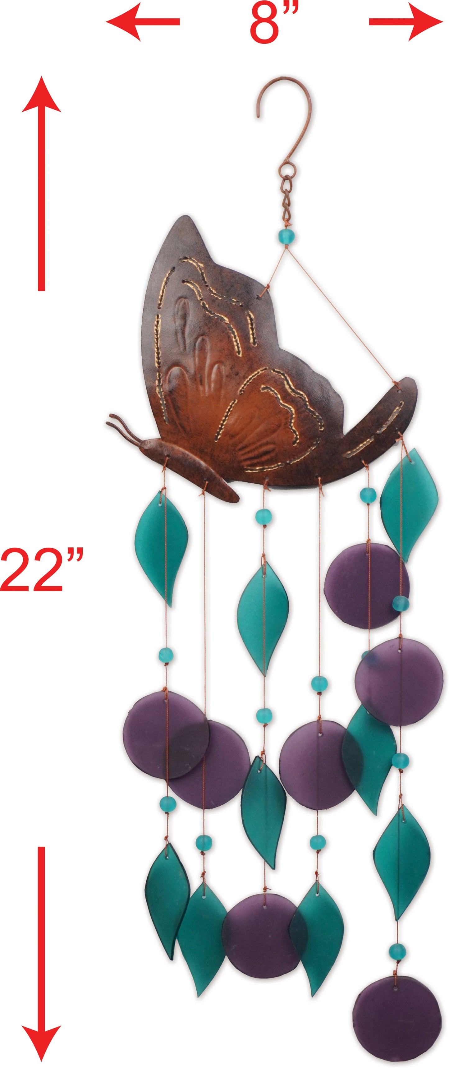 Butterfly Sea glass Chime