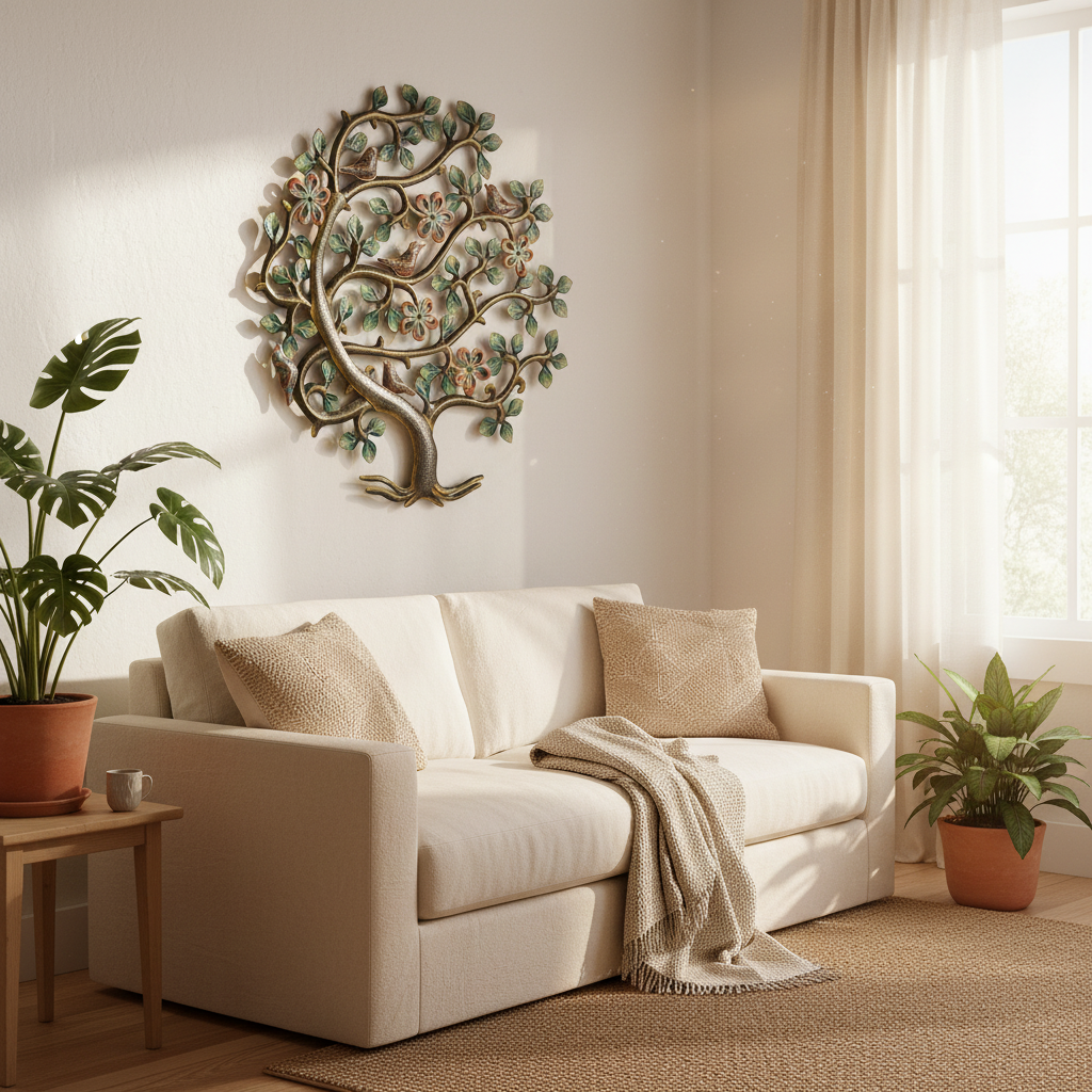 Painted Windswept Floral Tree