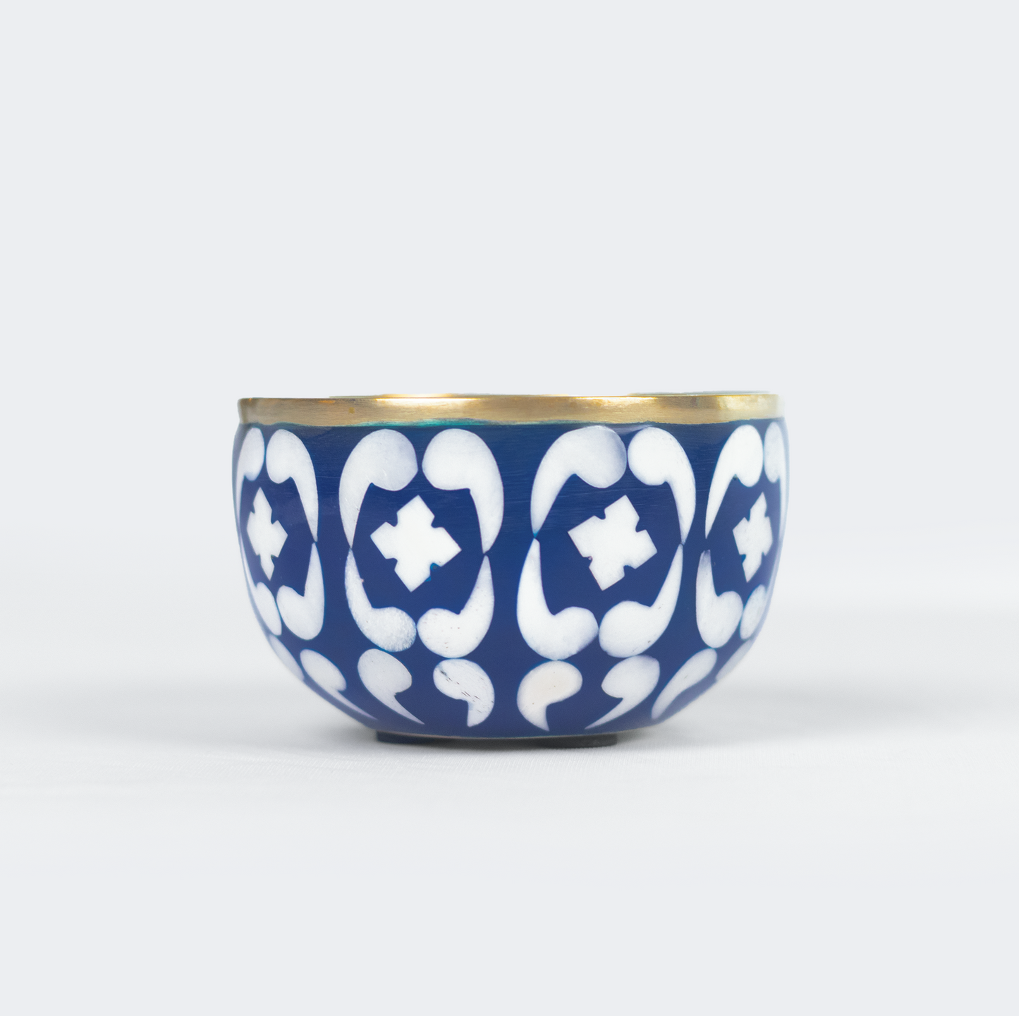S/2 Lattice Blue Trinket Bowl & Tray Gift Box Set