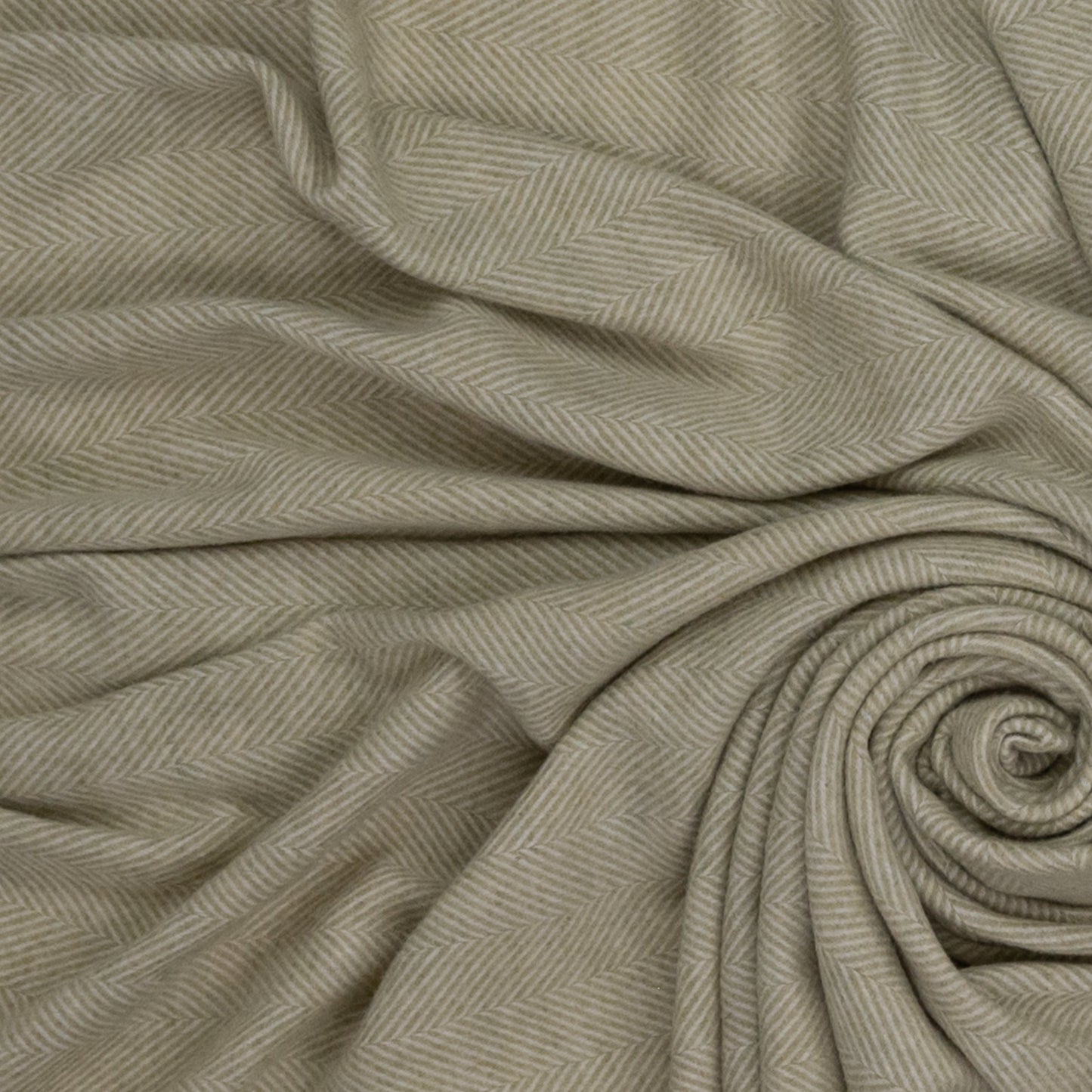 Southampton Home Merino Wool Herringbone Throw - Celery
