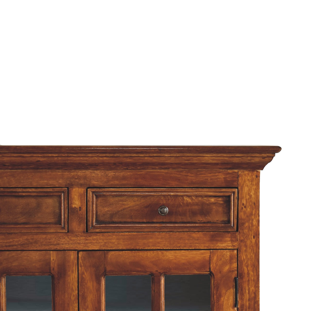 Solid Wood Large Glazed Sideboard