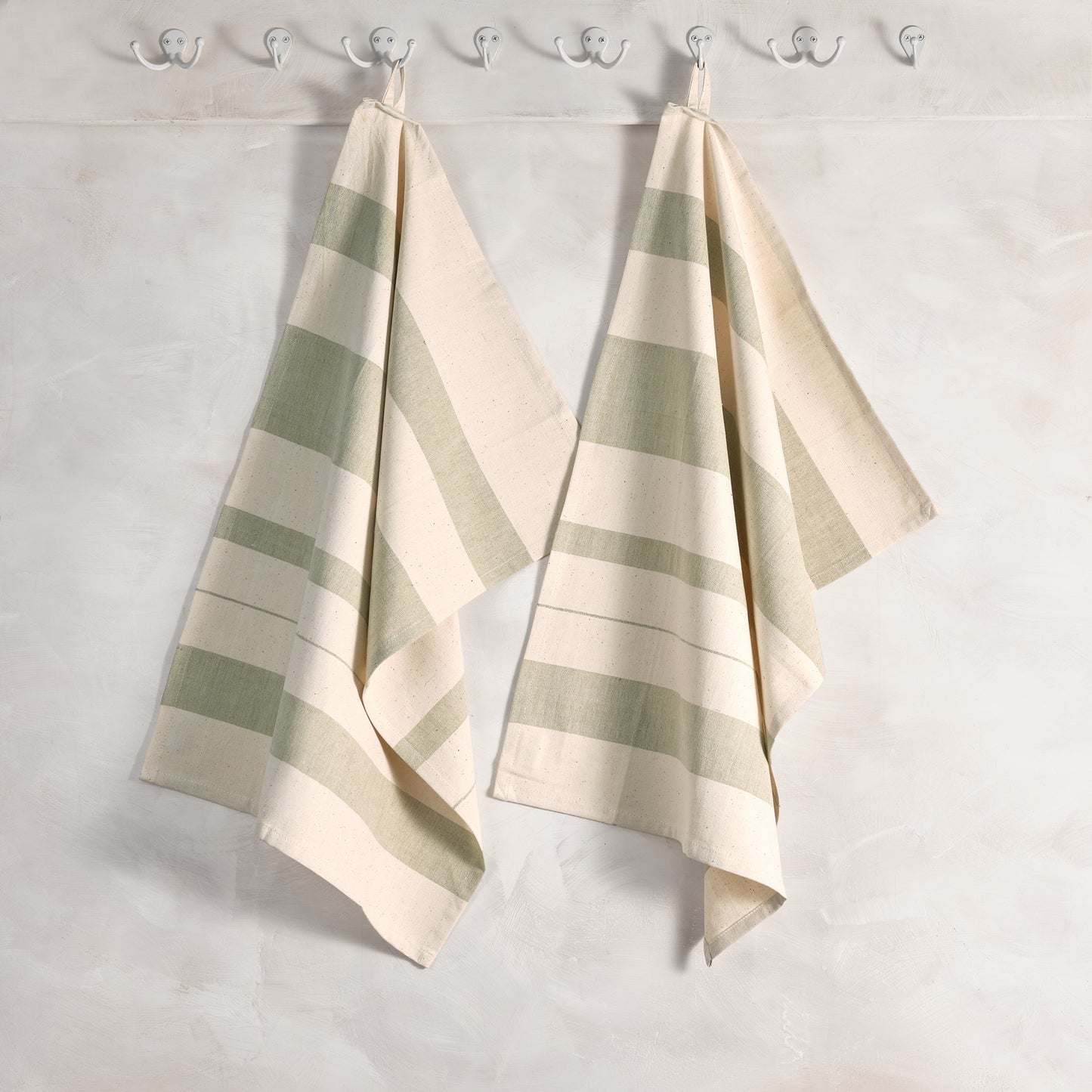Cotton Kitchen Towel | Handwoven | Set of 2 | Artisan Made | Fair Trade | Field Stripe