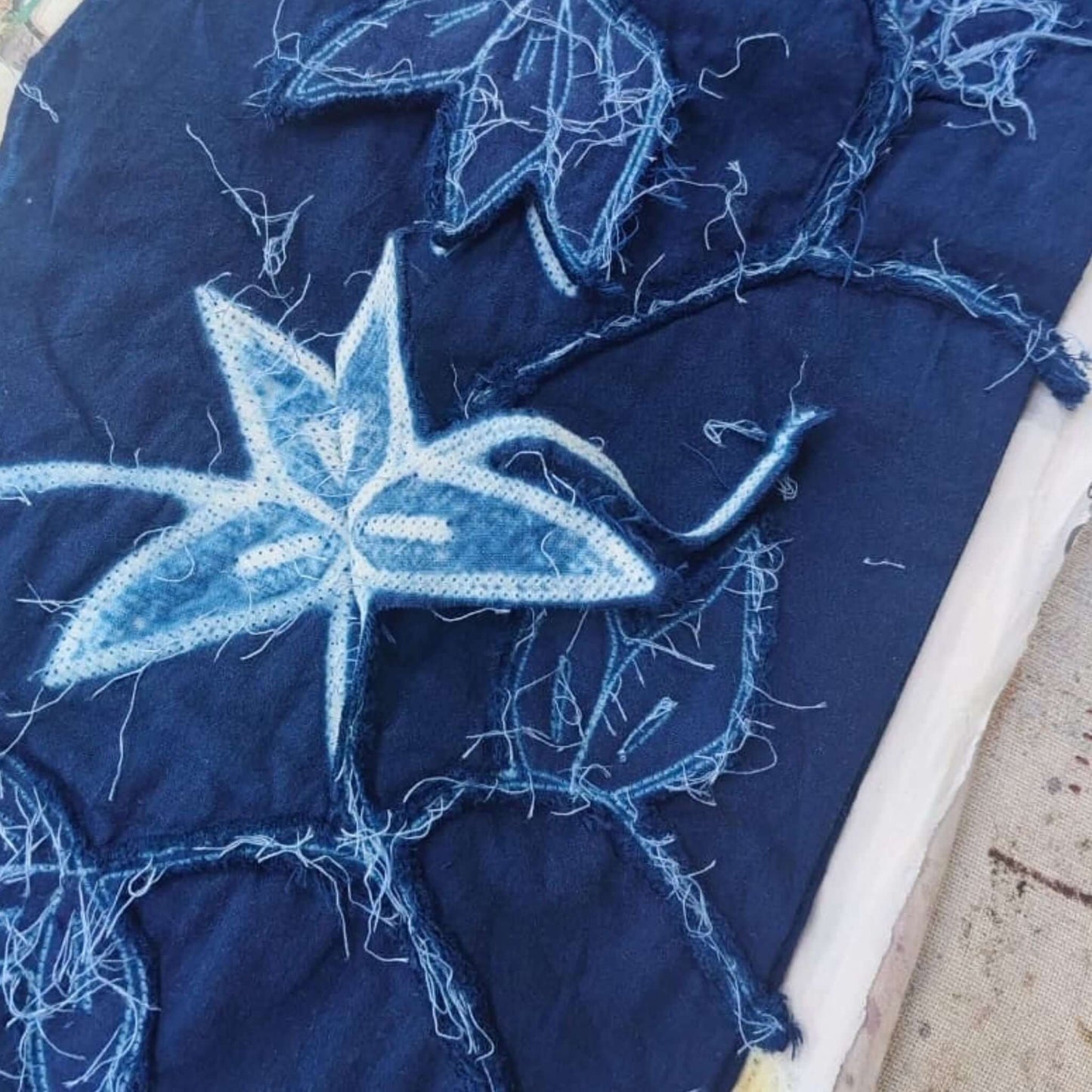 Folio Indigo Handcrafted Shibori Cotton Table Napkins ( set of 4 )