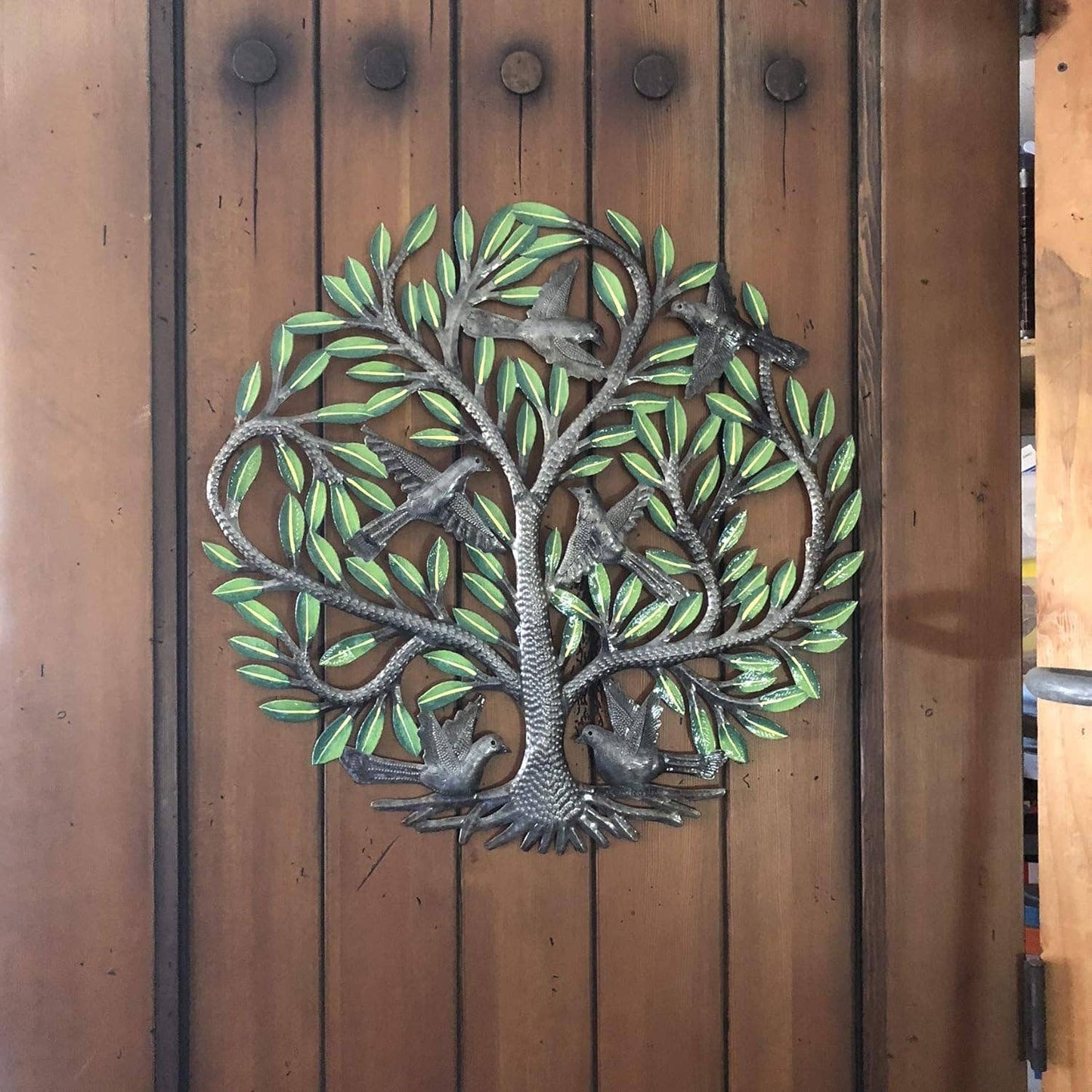 23" Haitian Metal Colorful handmade Tree of Life Wall Decor