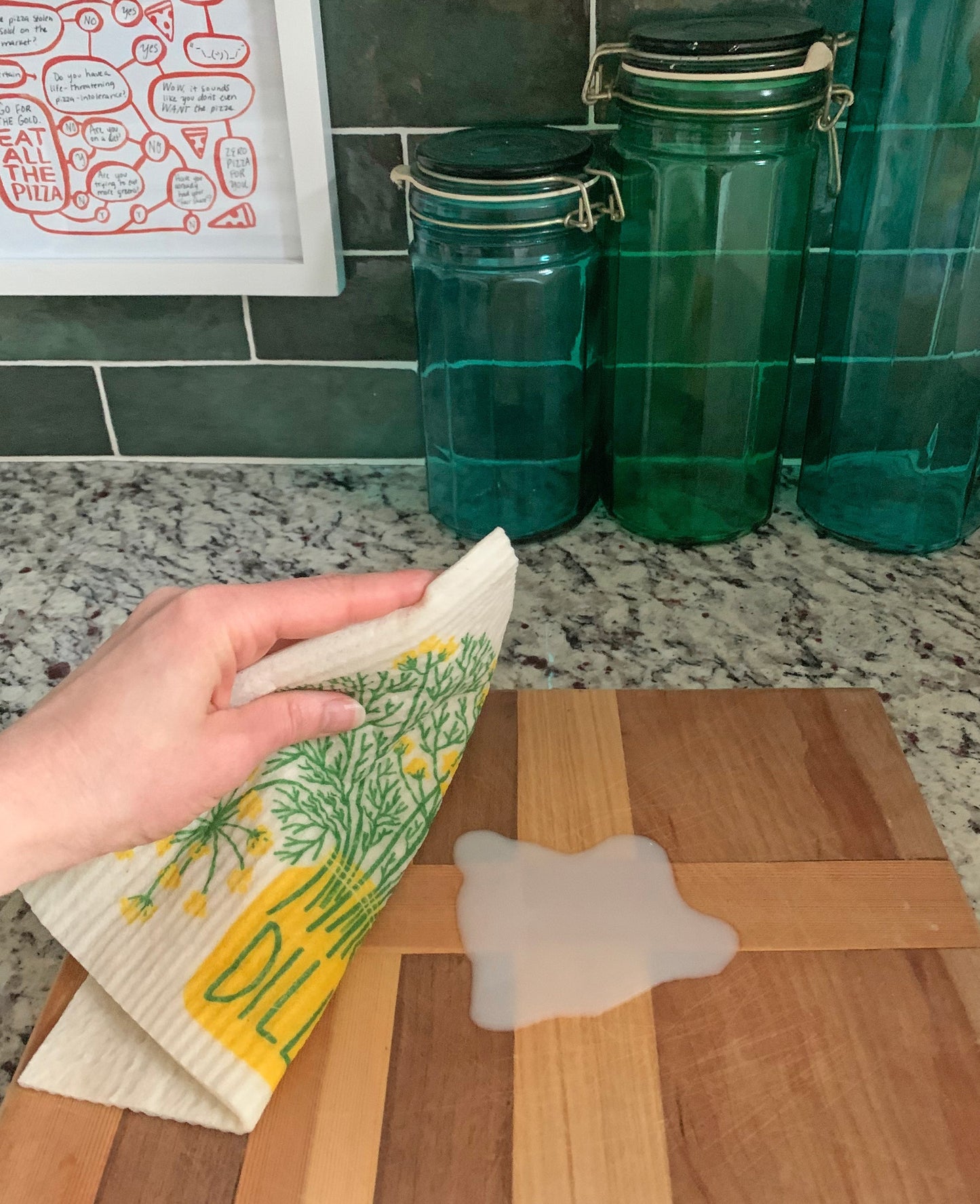 Fresh Herbs - Sponge Cloth Set of 3