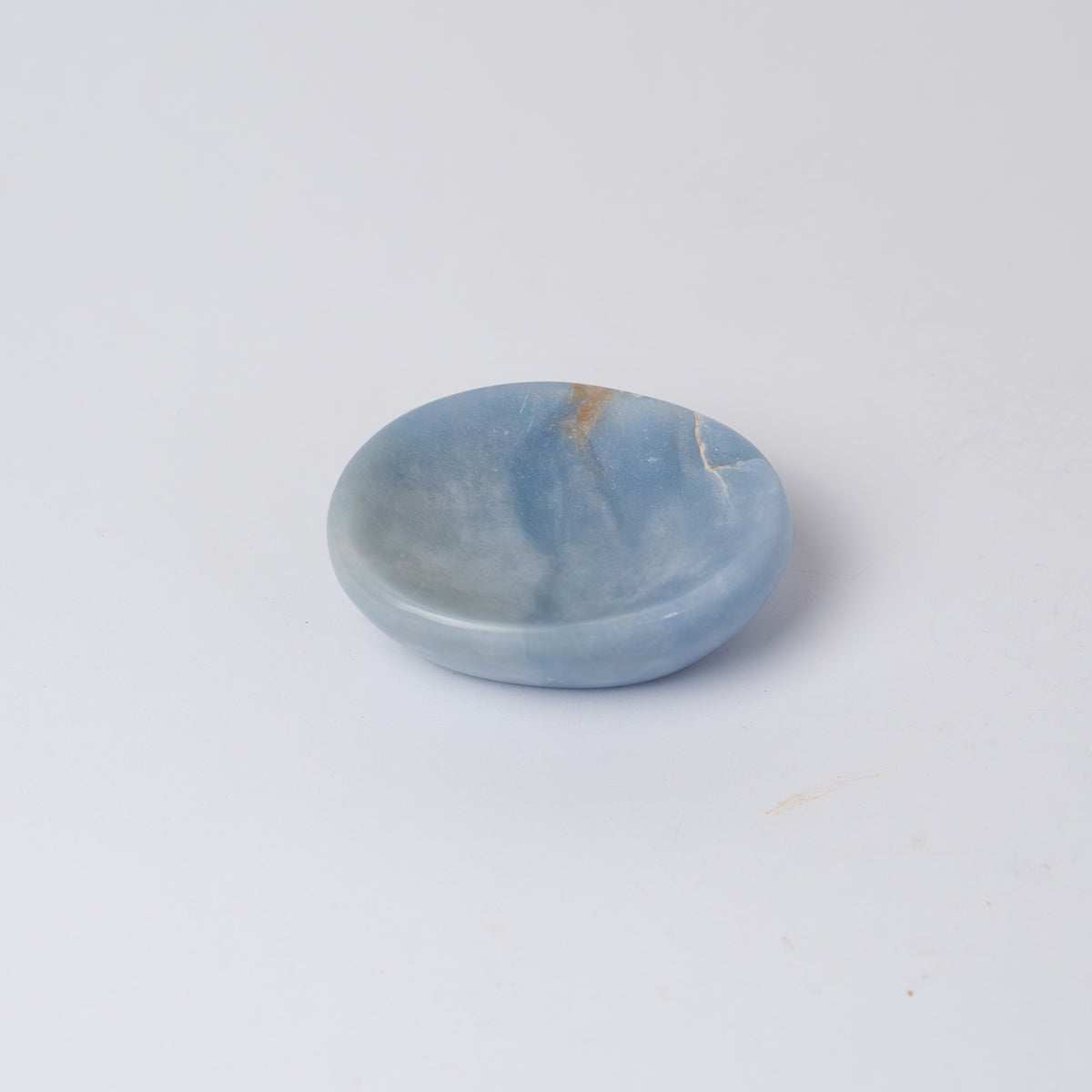 Blue Angelite Gemstone Catchall | Handcrafted Jewelry Dish | DAR Proyectos
