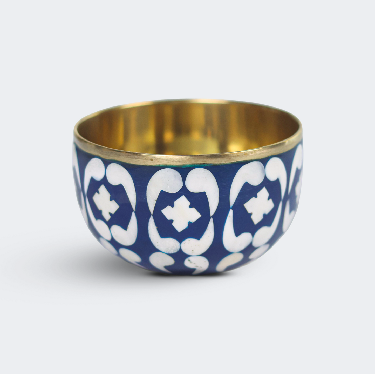 S/2 Lattice Blue Trinket Bowl & Tray Gift Box Set