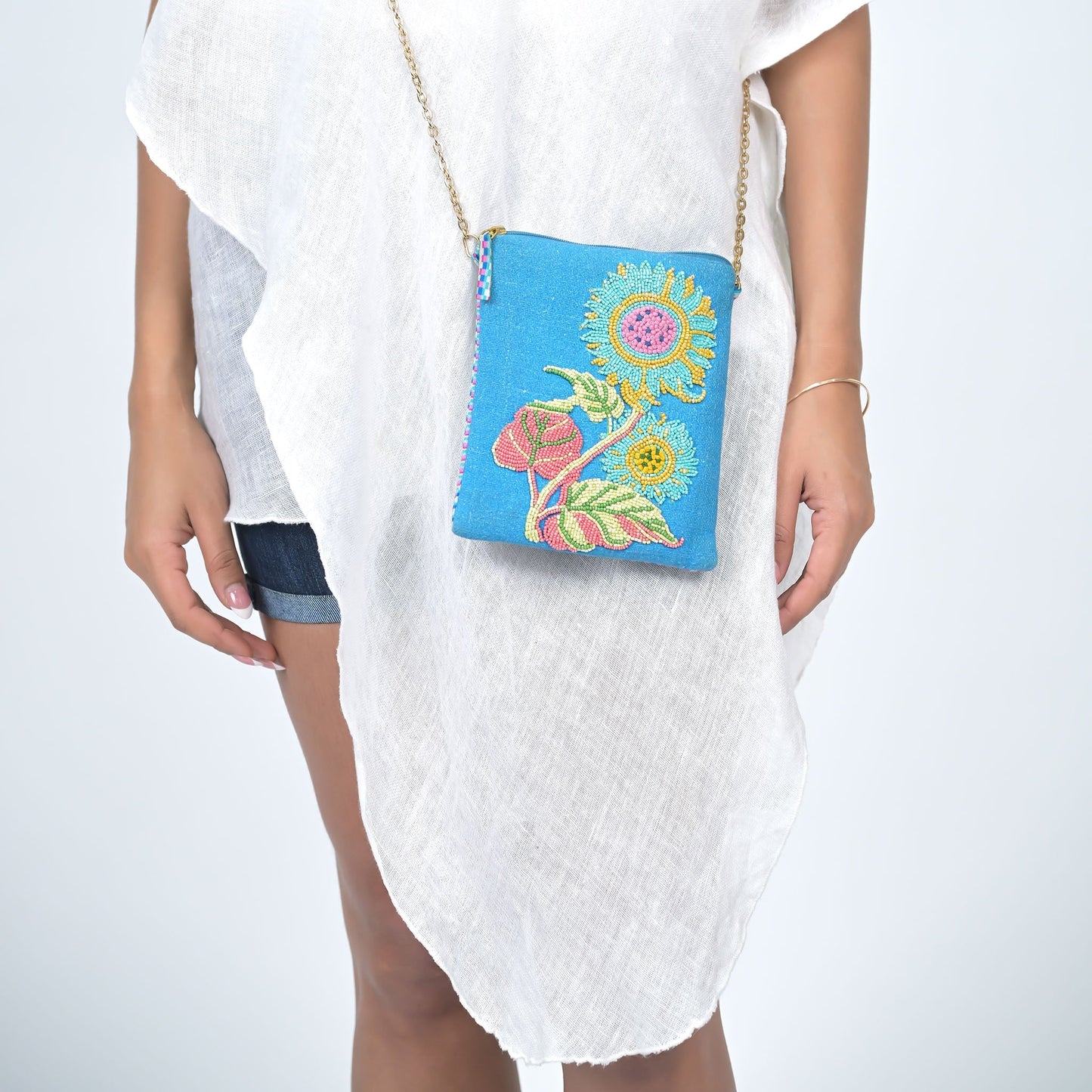 Sunflower Sling Bag - Blue