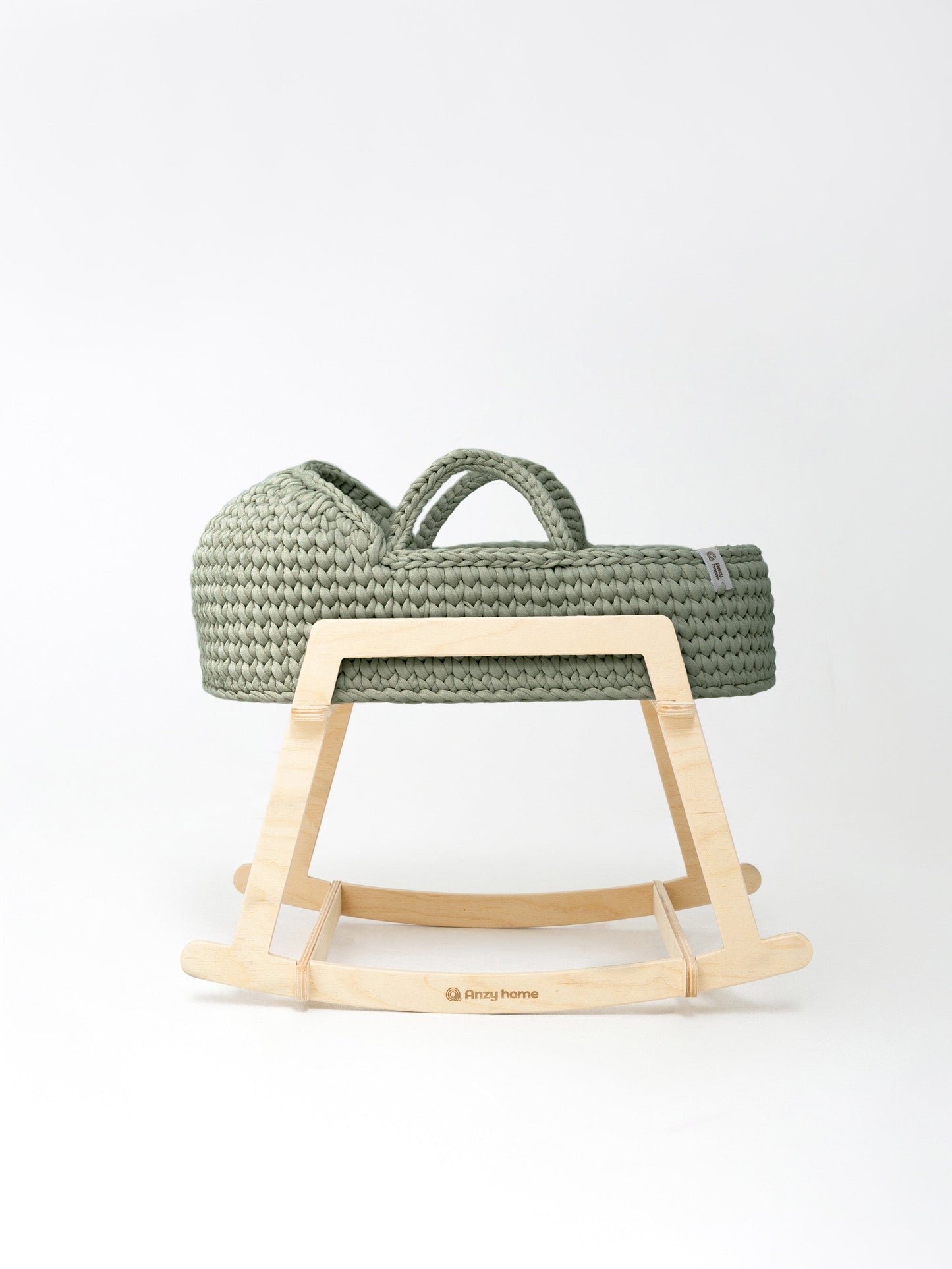 Doll Moses Basket w/Rocking Stand
