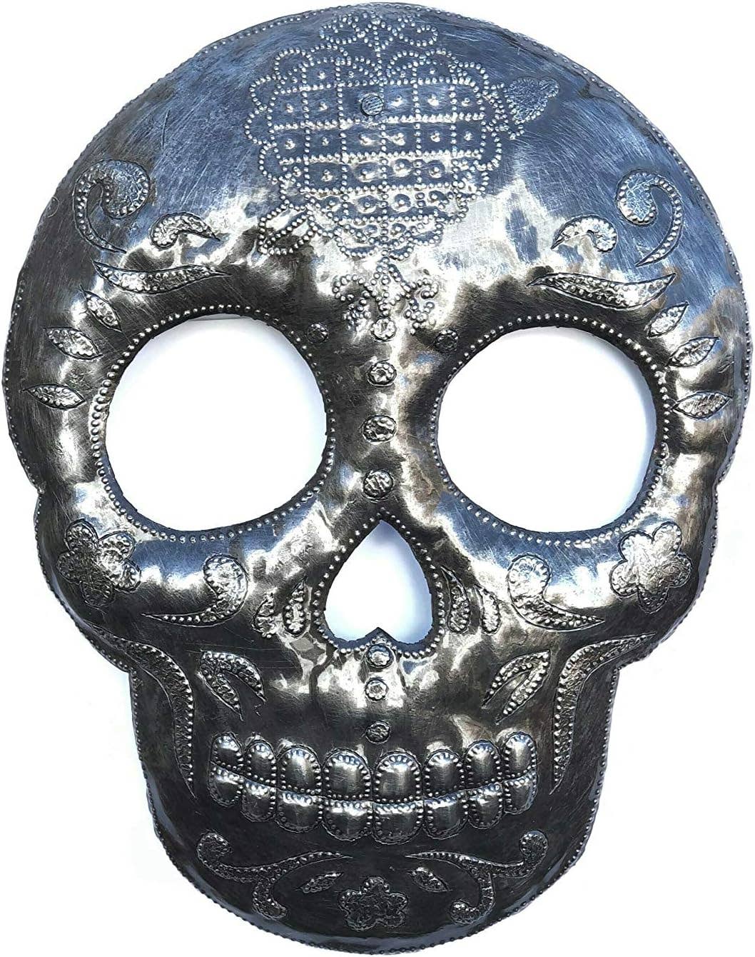 Veve Erzulie Freda Skull Metal Sculpture Haiti 7.5" x 9.75"