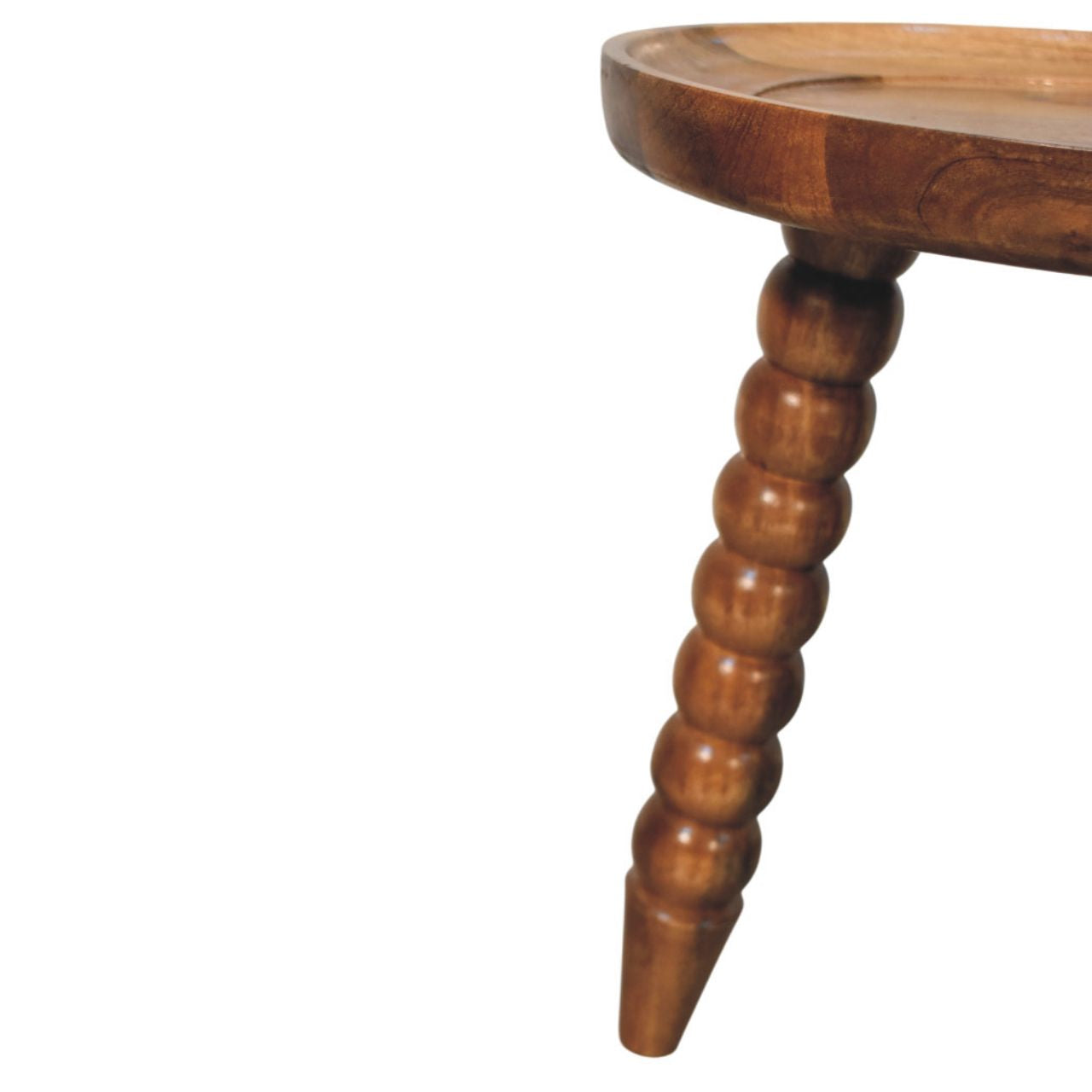 Solid Wood Spindle Tray Side Table