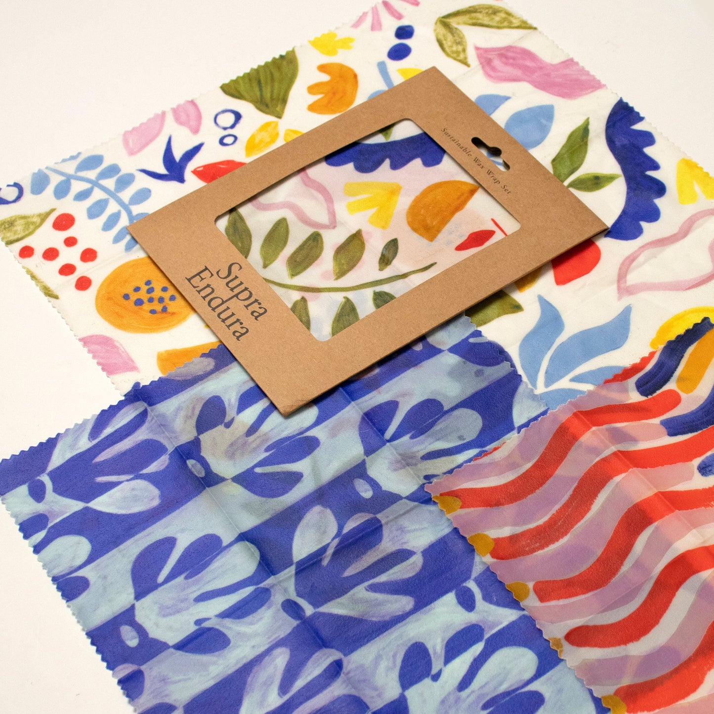 Poppy Garden Print Beeswax Wrap 3 pack