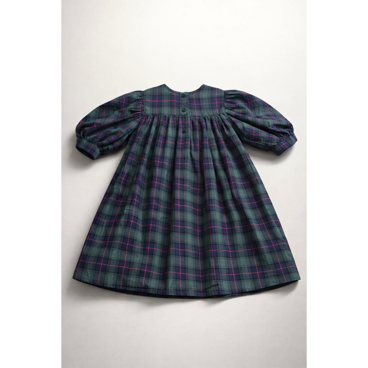 Rosemoor Dress | Heritage Green Tartan Cotton