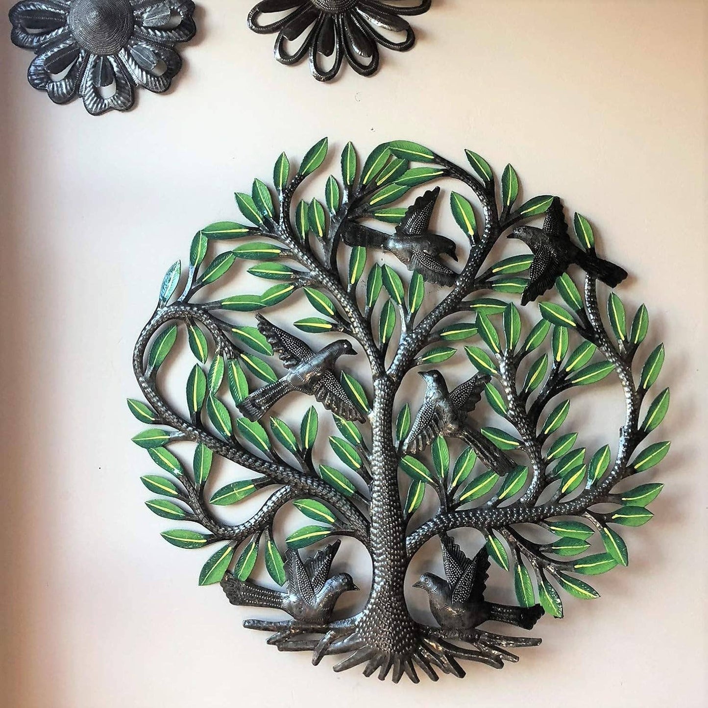 23" Haitian Metal Colorful handmade Tree of Life Wall Decor
