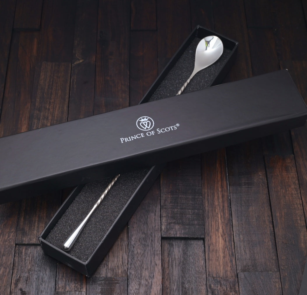 Prince of Scots Tear Drop Bar Spoon - Silver