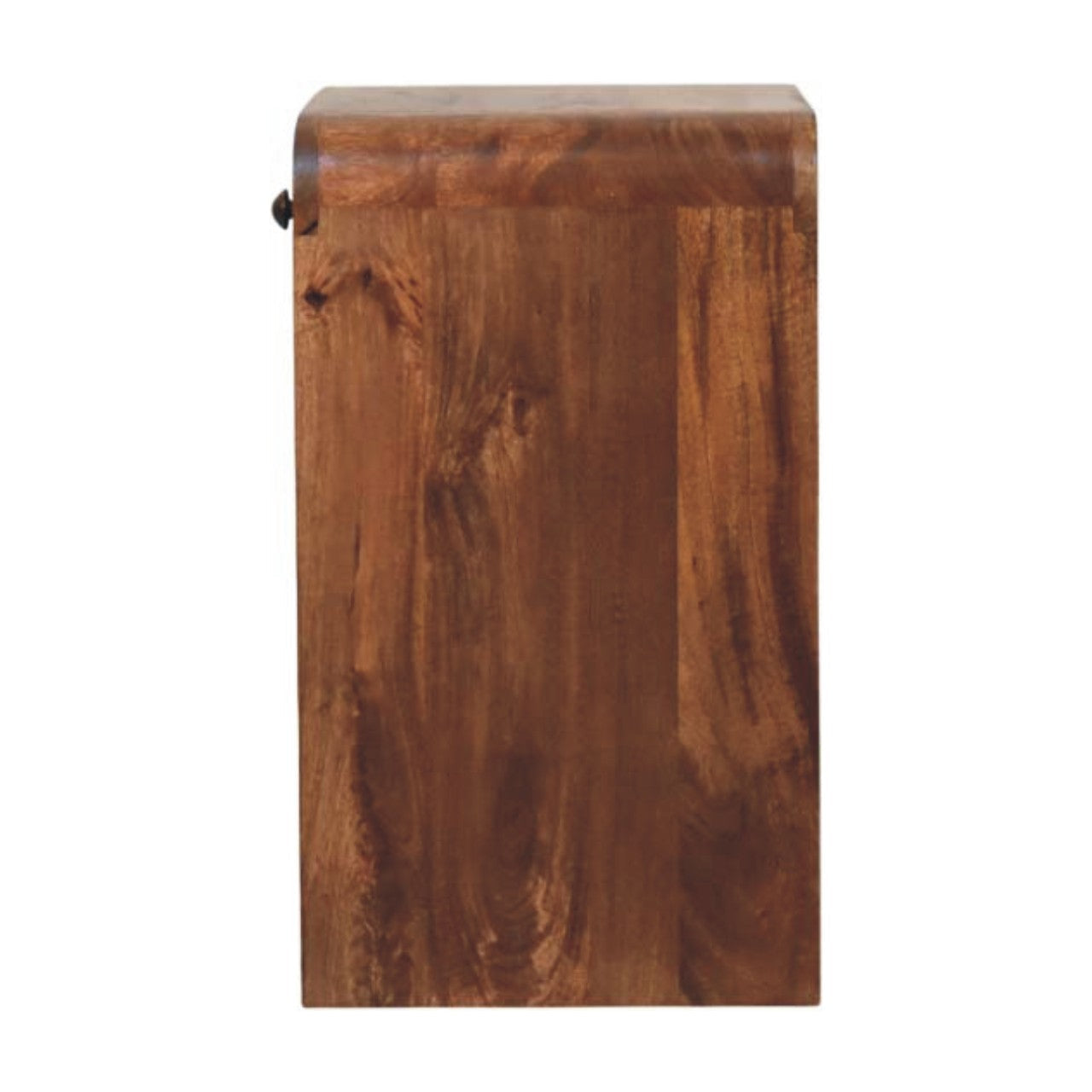 Solid Wood Open Shelf Bedside with Drawer
