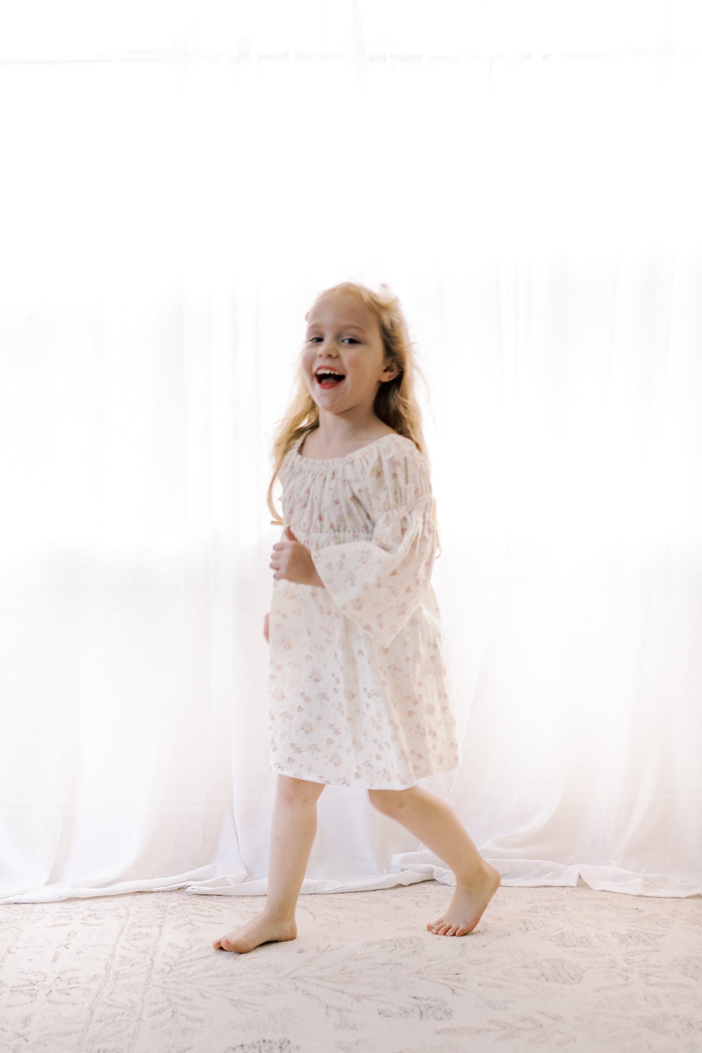 Kennedi Dress | Spring Petal |Bell Sleeve