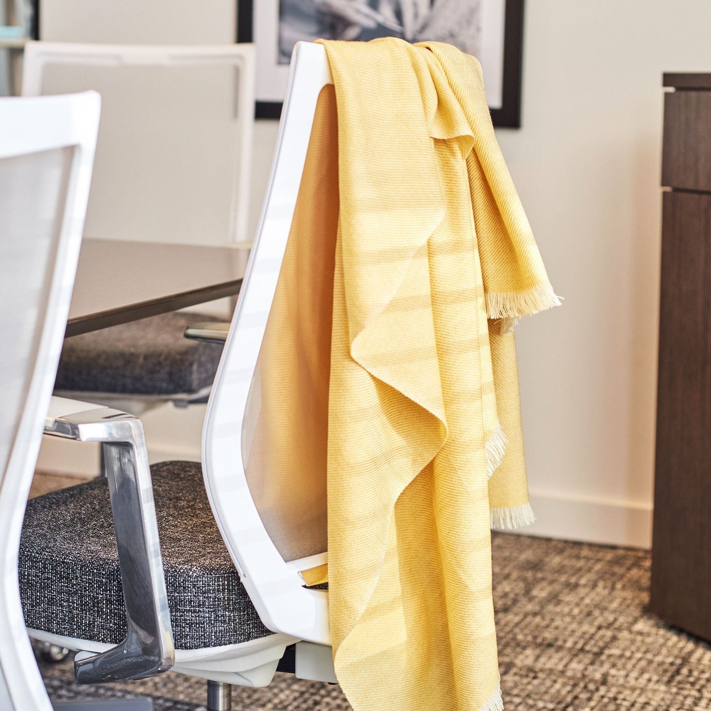 Dandelion Yellow Handloom Merino Light Weight Throw