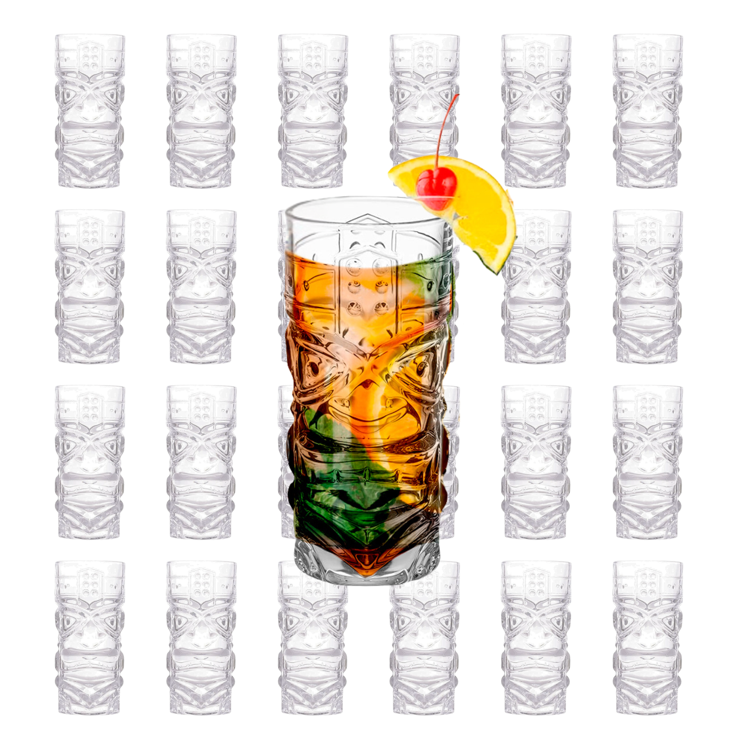 Clear Tiki Glasses