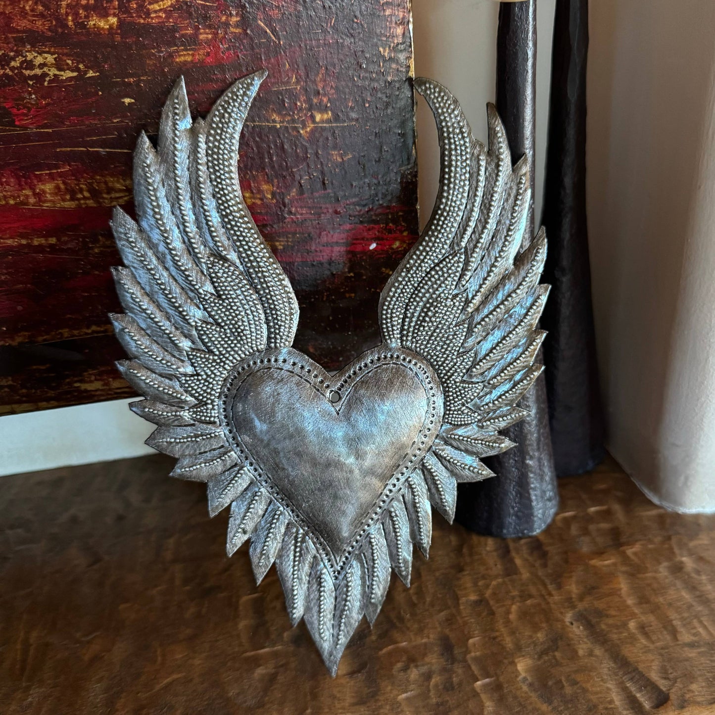 7.5" x 5.5" Flaming Sacred Heart, Milagro, Flaming Heart