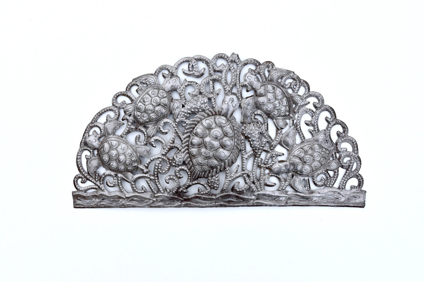 Metal Sea Turtle Arch, Handmade Wall Decor, Nautical Art