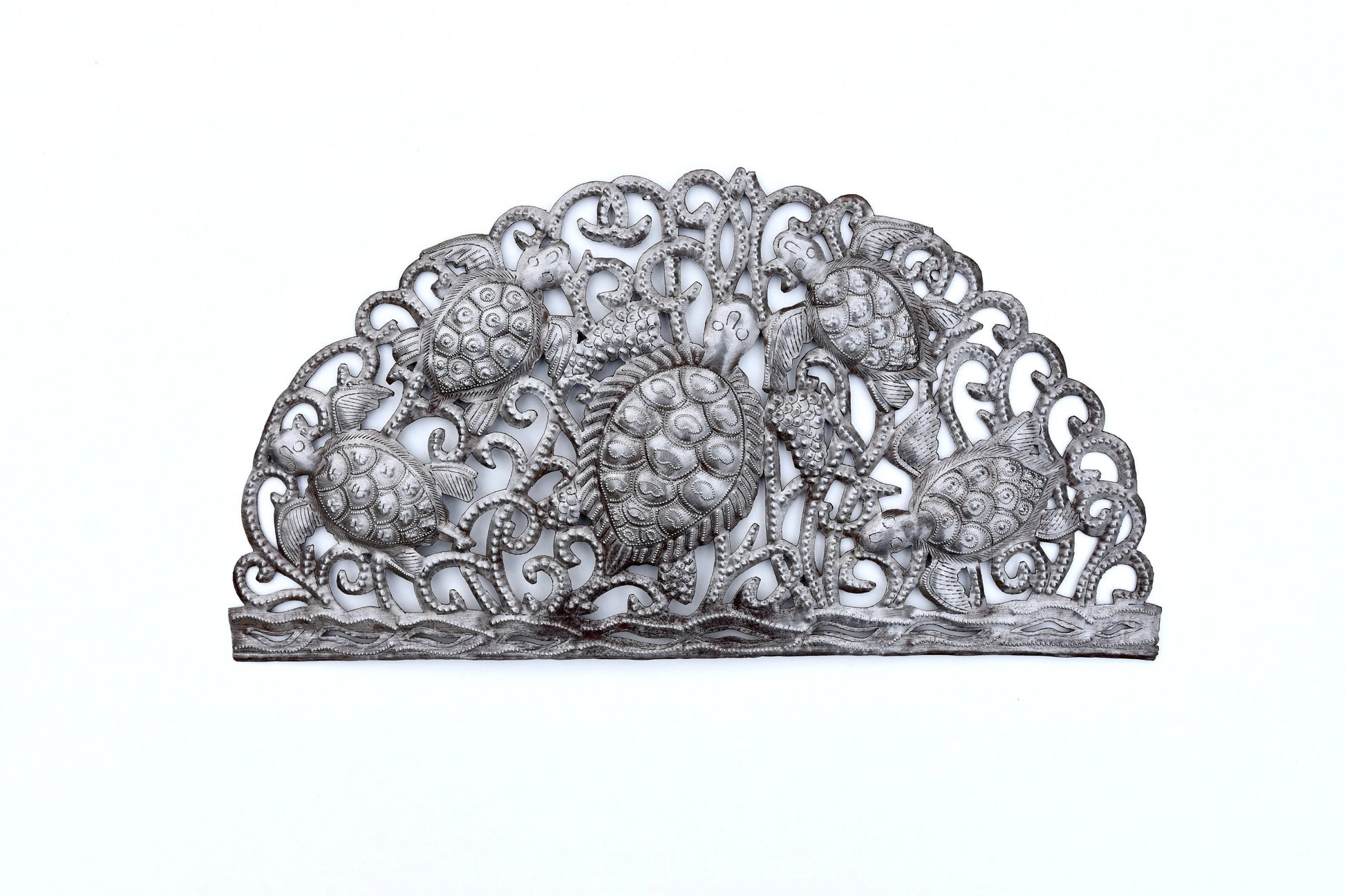 Metal Sea Turtle Arch, Handmade Wall Decor, Nautical Art
