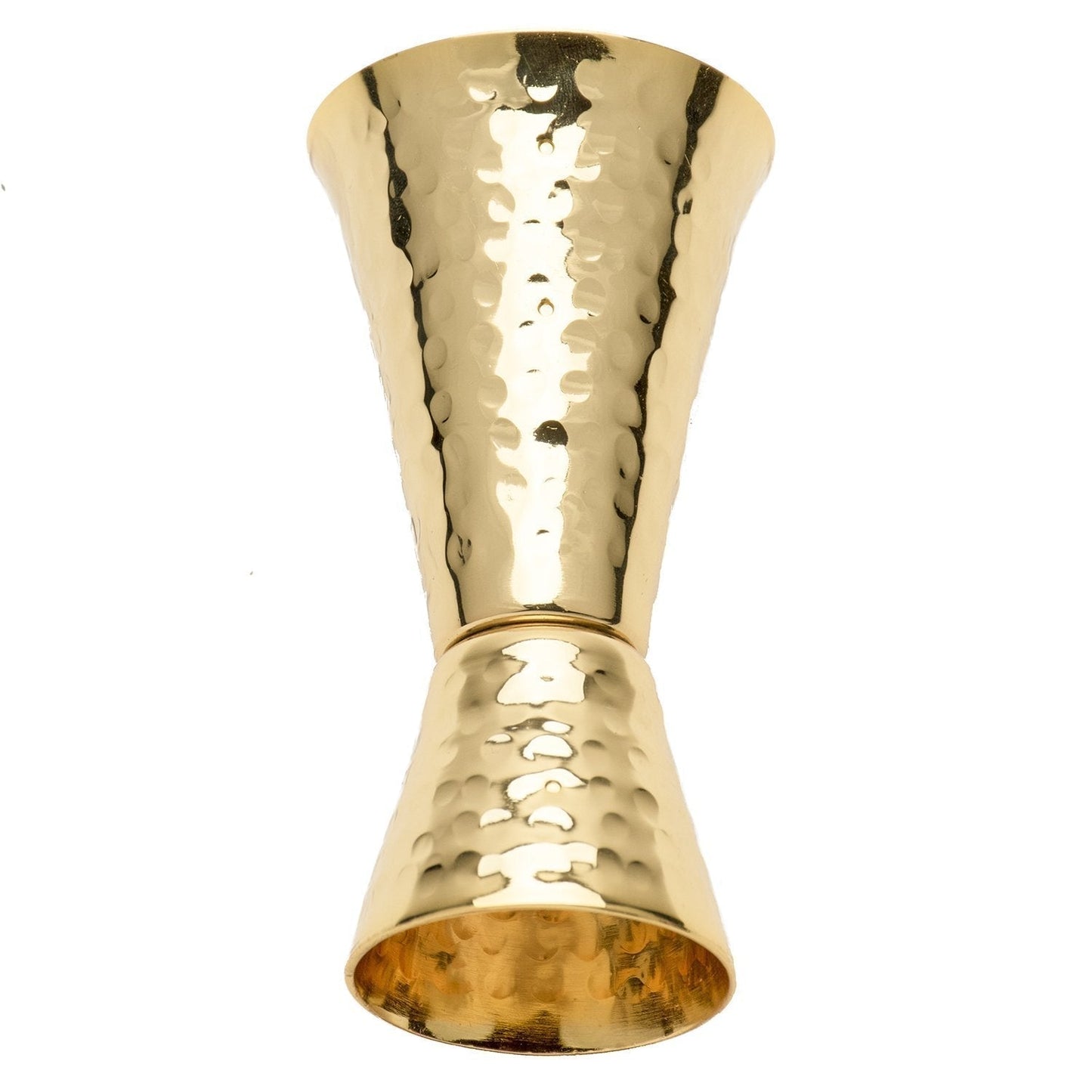 24K Gold Plate Hammered Solid Copper Jigger