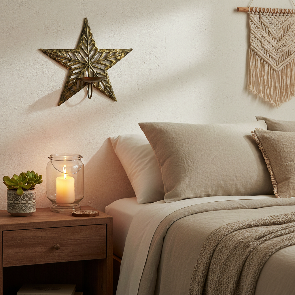 Painted Star Sconce
