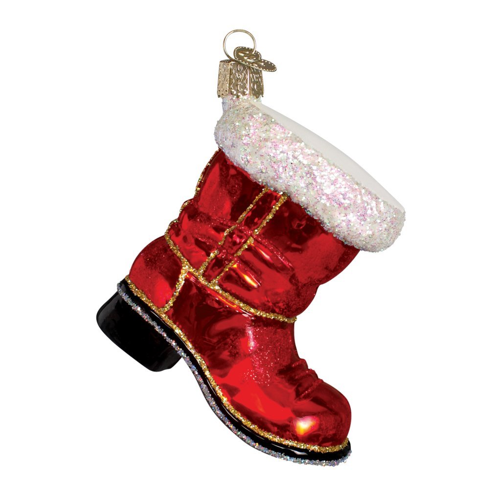 Santa's Boot Christmas Ornament (Gift Boxed)