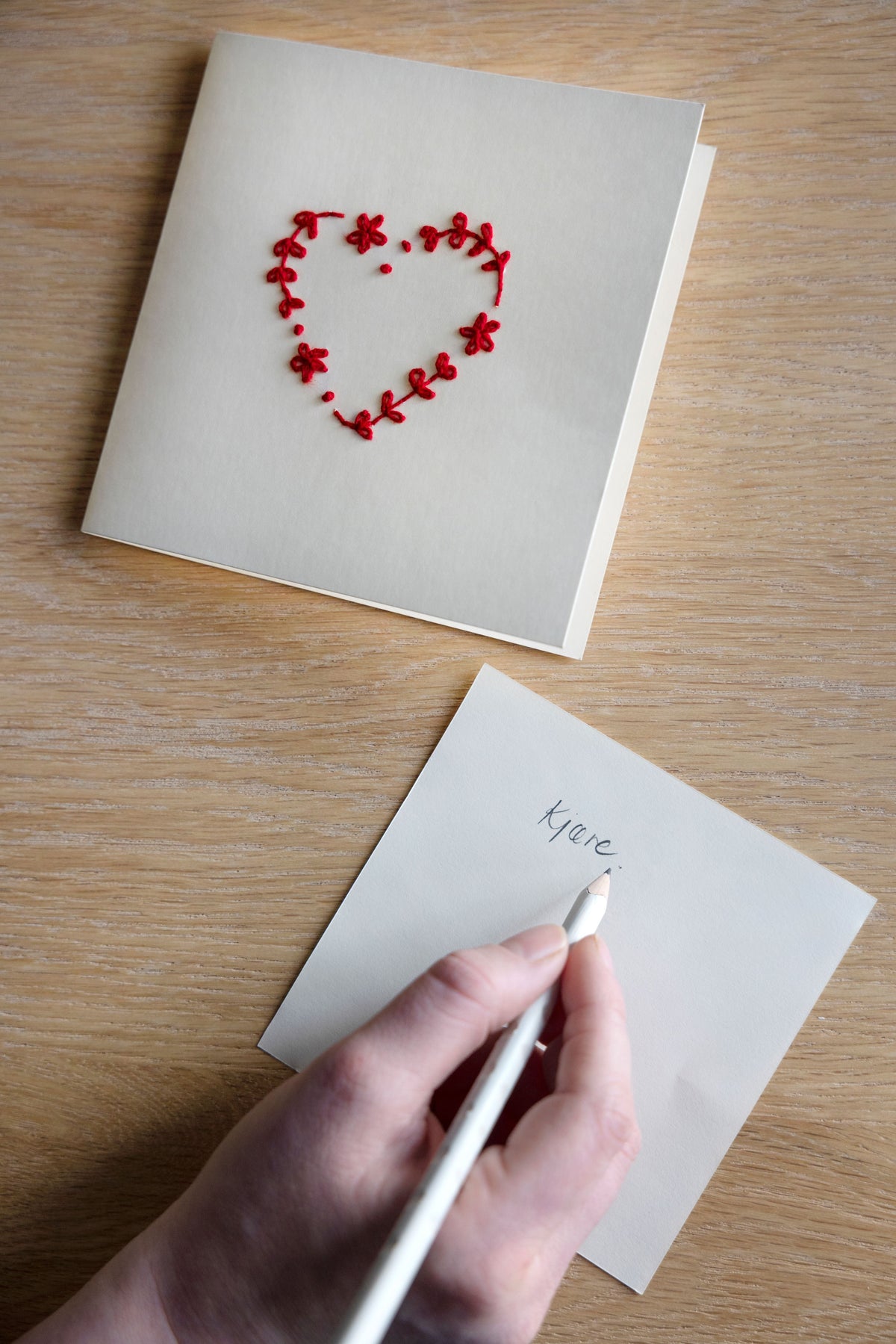Others Embroidered Card - Heart