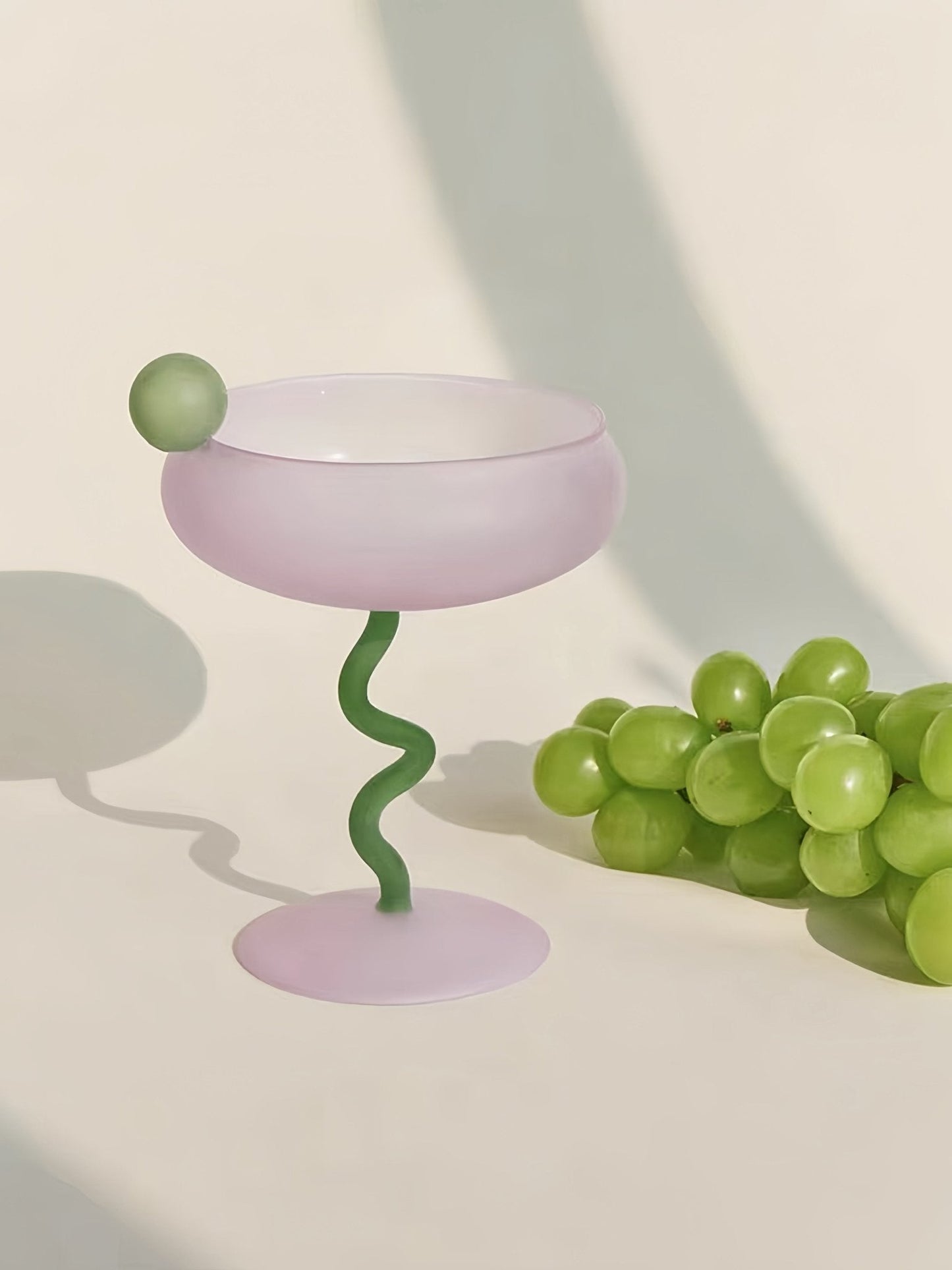 Jelly Bean Wine Glass - Whimsical Eclectic Dopamine Cocktail Coupe
