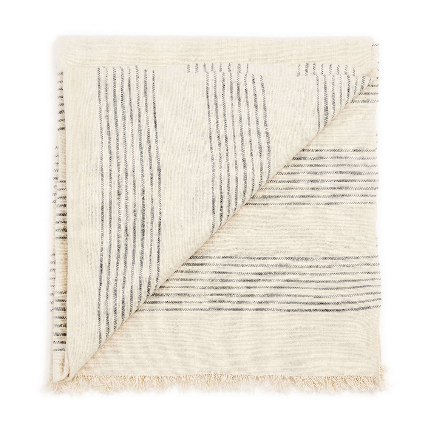 Stripes Pattern Soft Handwoven Merino Throw