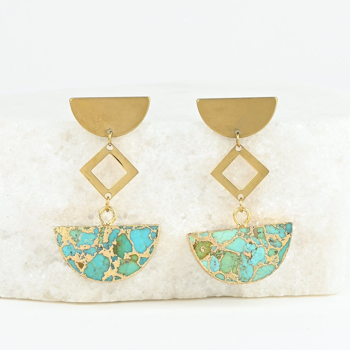 Turning Tide Turquoise Drop Earrings
