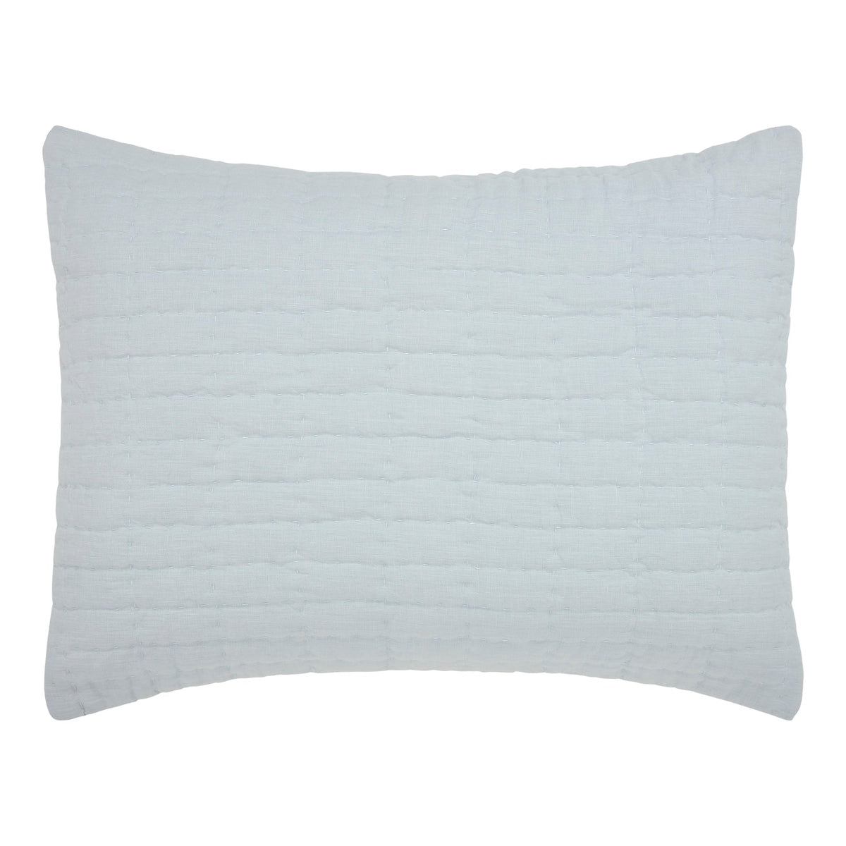 Logan Grid European Linen Quilt Sham