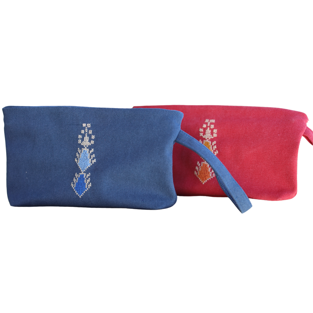 Cypress Tatreez Pouch -Red