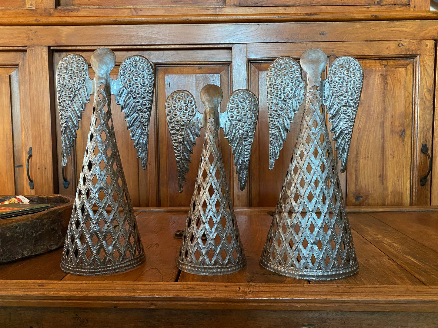 Table Top Decorations 11", 9" and 7" set of 3 Handmade Haiti