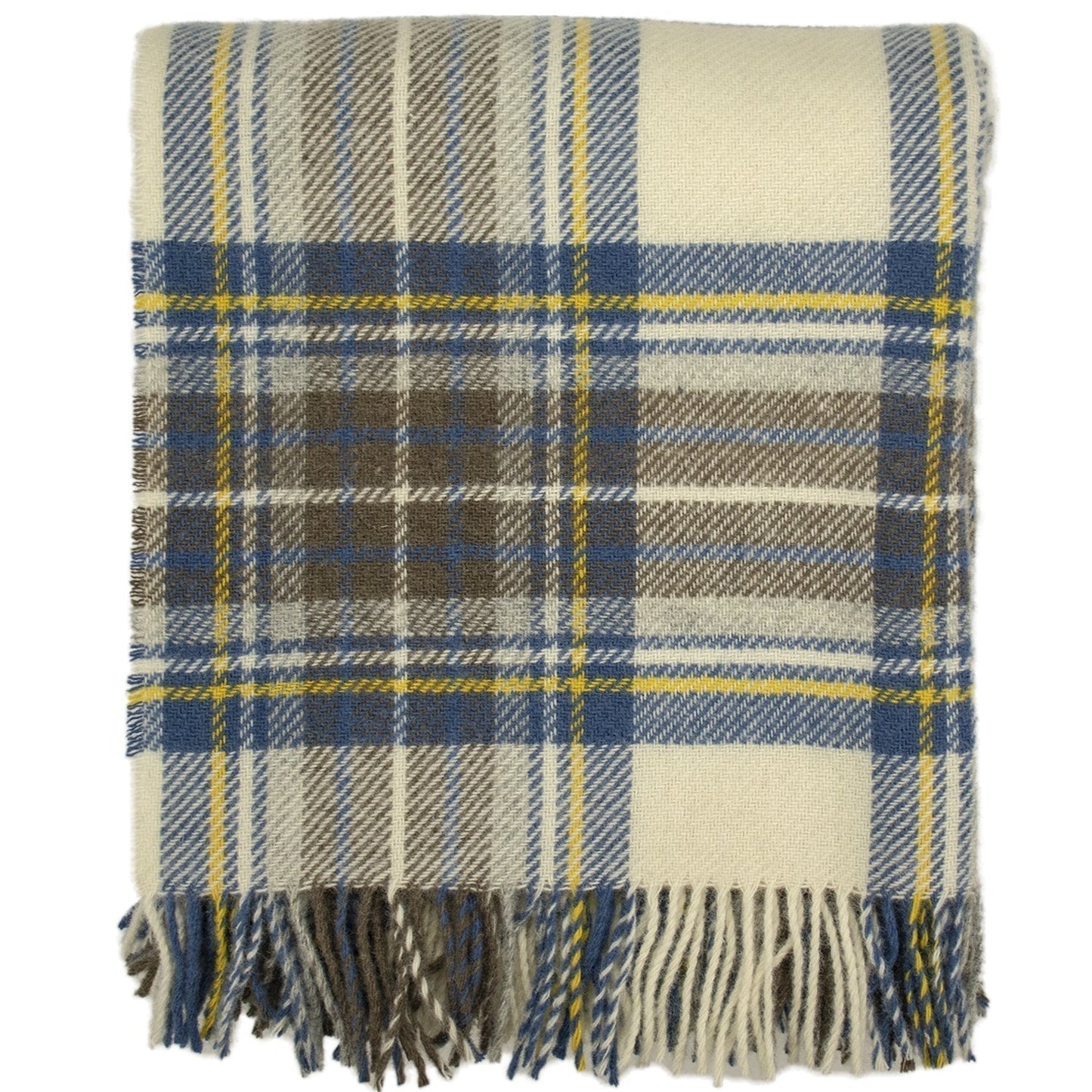 Highland Tweeds Pure New Wool Throw (Muted Blue Stewart)