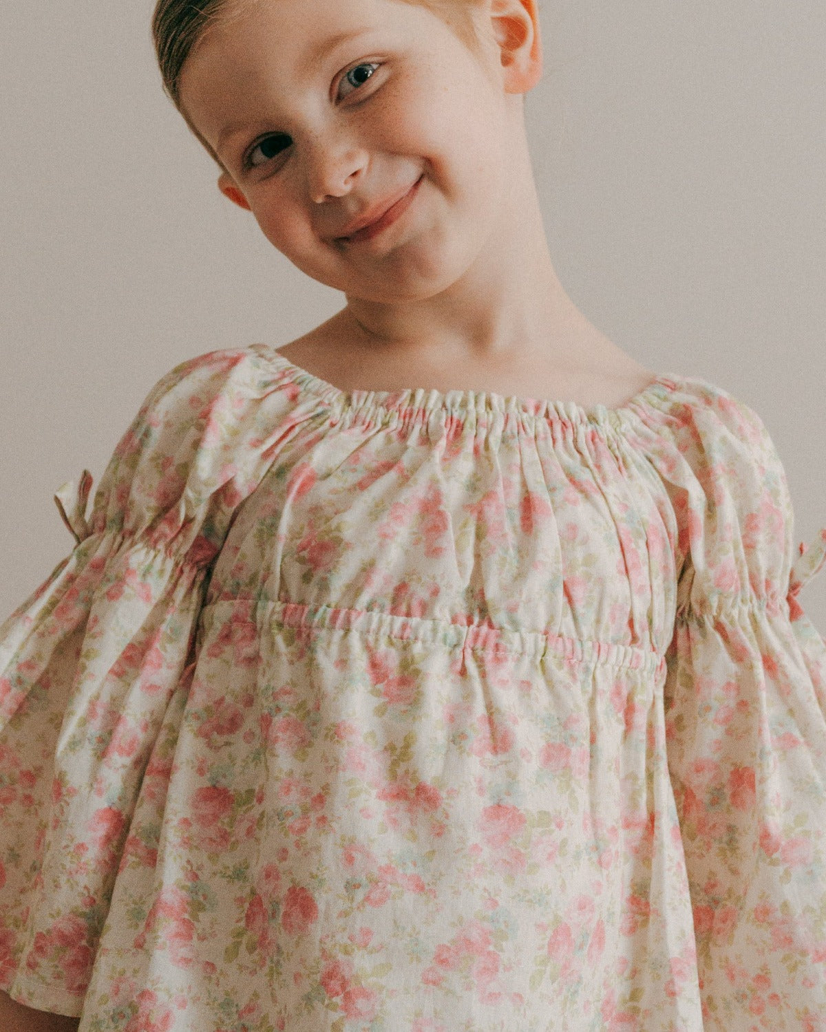 Kennedi Dress-Pink Blossom | Bell Sleeve