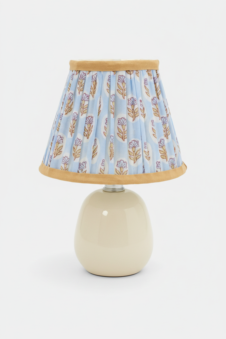 6'' Mini Pleated Lampshade —  Blockprint