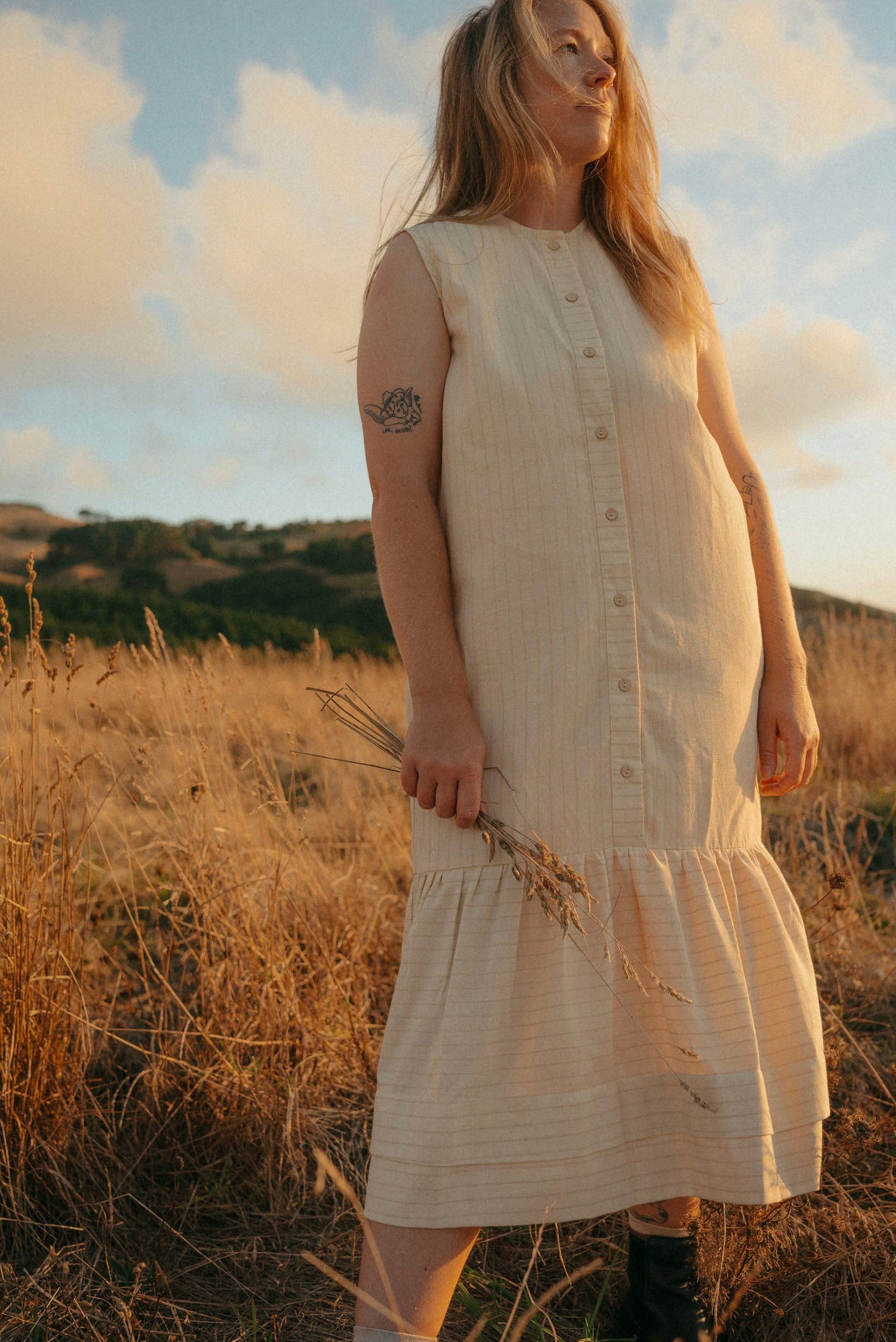 Cilou Dress | Natural Stripe - ReCreate Clothing