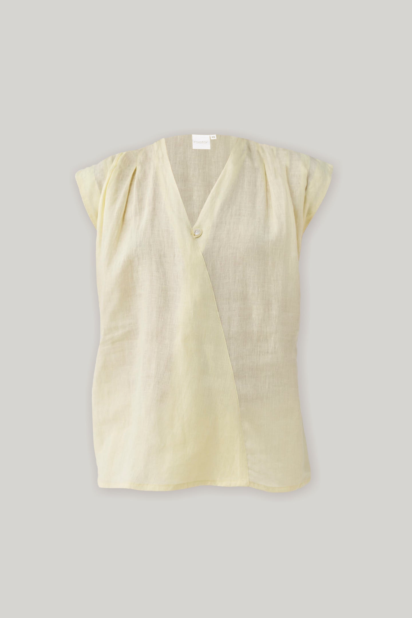 V-neck Overlap Top in Butter Lemon