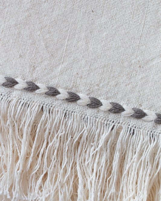 Gray Braid Detail Napkin | Set of 2