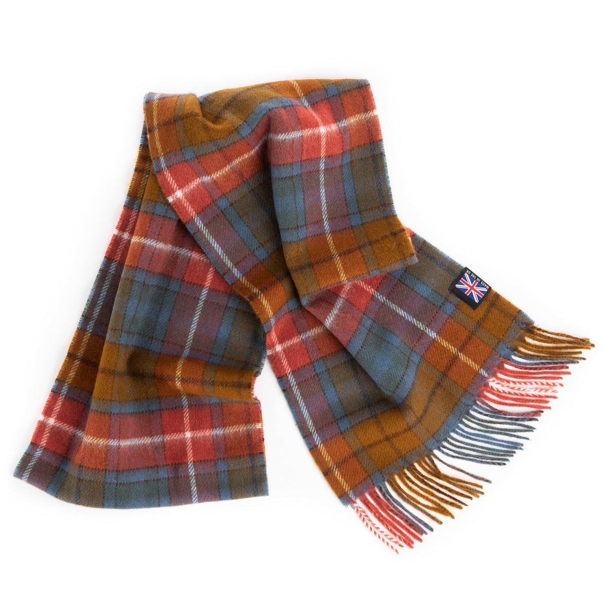 Prince of Scots Merino Lambswool Tartan Scarf (Antique Buchanan)