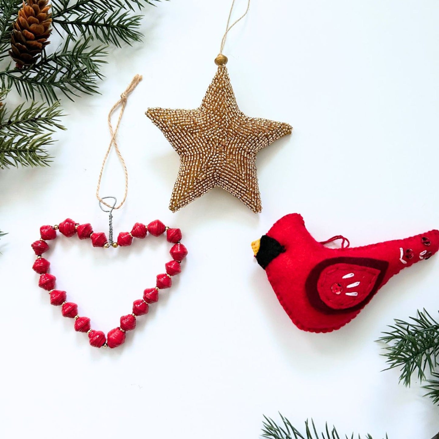 S/3 Cardinal Ornaments