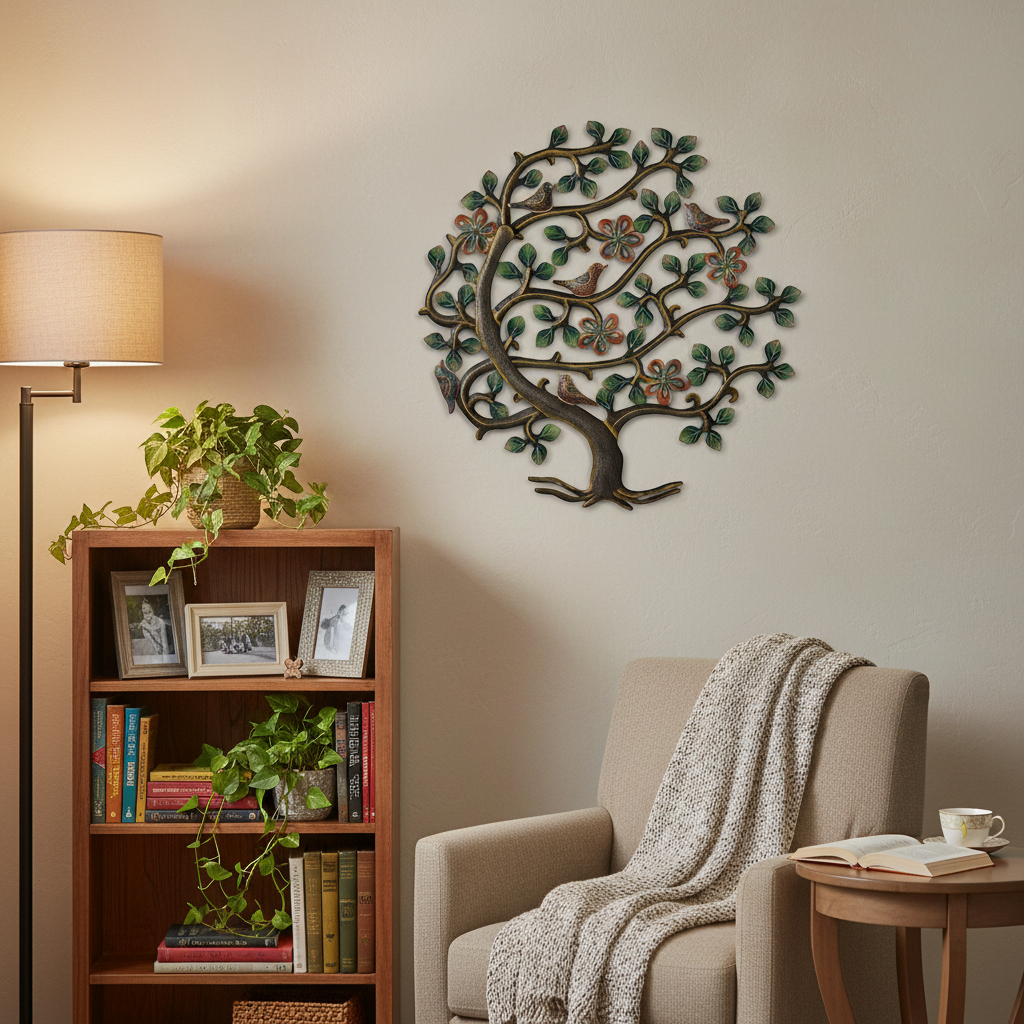 Painted Windswept Floral Tree